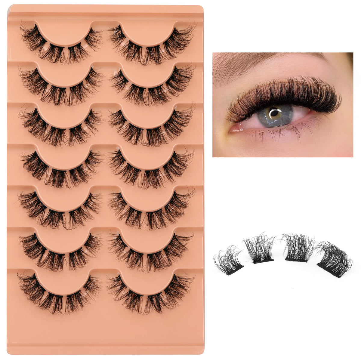 Eefofnn close-up of D-curl fibers highlighting soft, natural texture