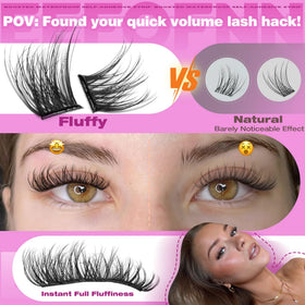 Eefofnn close-up of ultra-thin lash band highlighting seamless blend and lightweight comfort