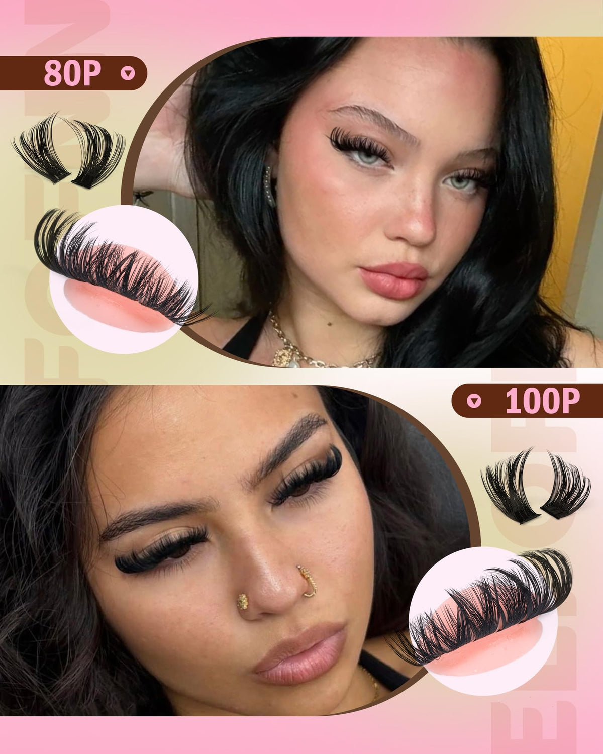 Eefofnn D-curl side profile illustrating curl shape and natural lift benefit