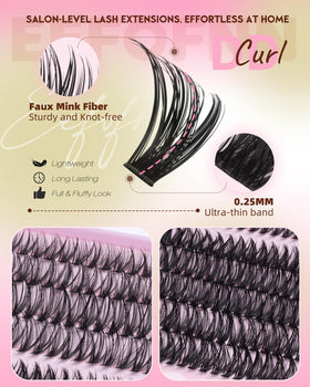 Eefofnn mixed lengths 10–16mm top view showing variety for layered styling