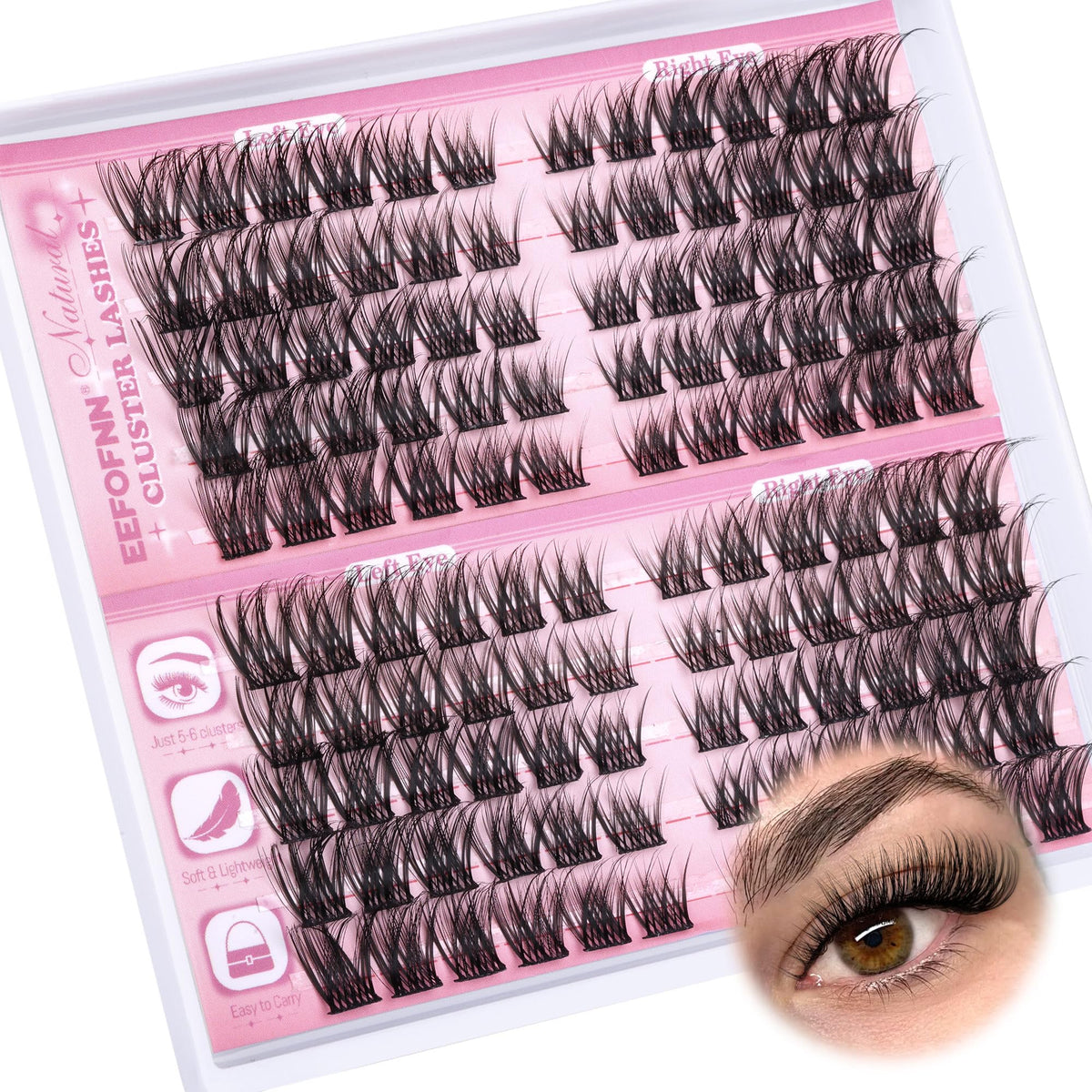 Eefofnn lifestyle shot at night showing enhanced eyes for party-ready looks