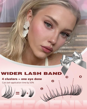 Eefofnn on-eye close-up displaying wispy natural lift and subtle volume