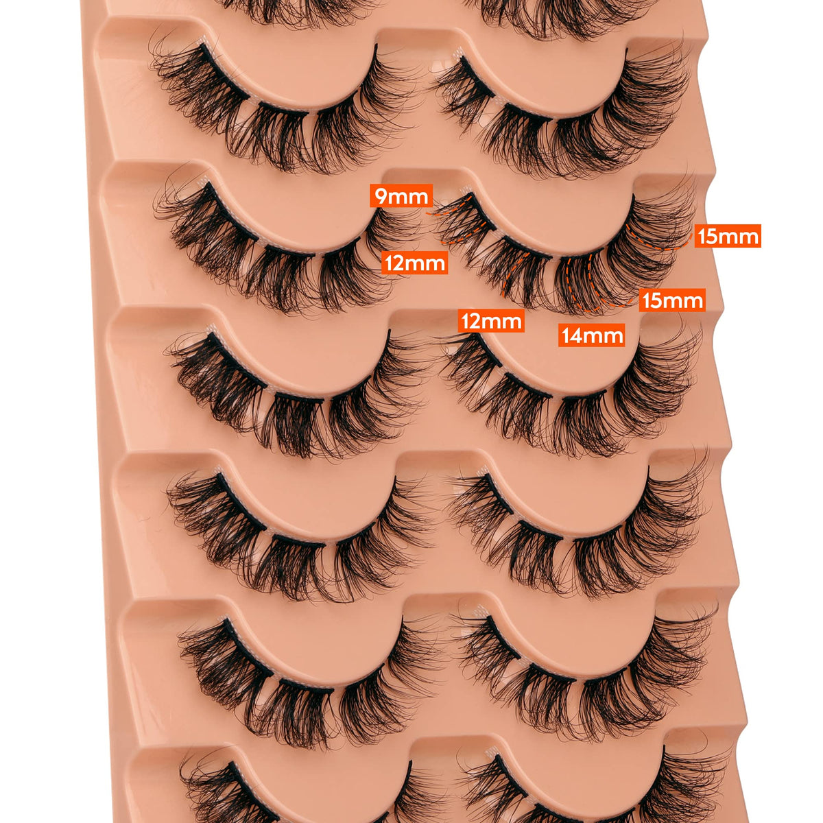 Eefofnn lashes worn by model creating subtle daytime lift and definition