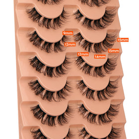 Eefofnn lashes worn by model creating subtle daytime lift and definition