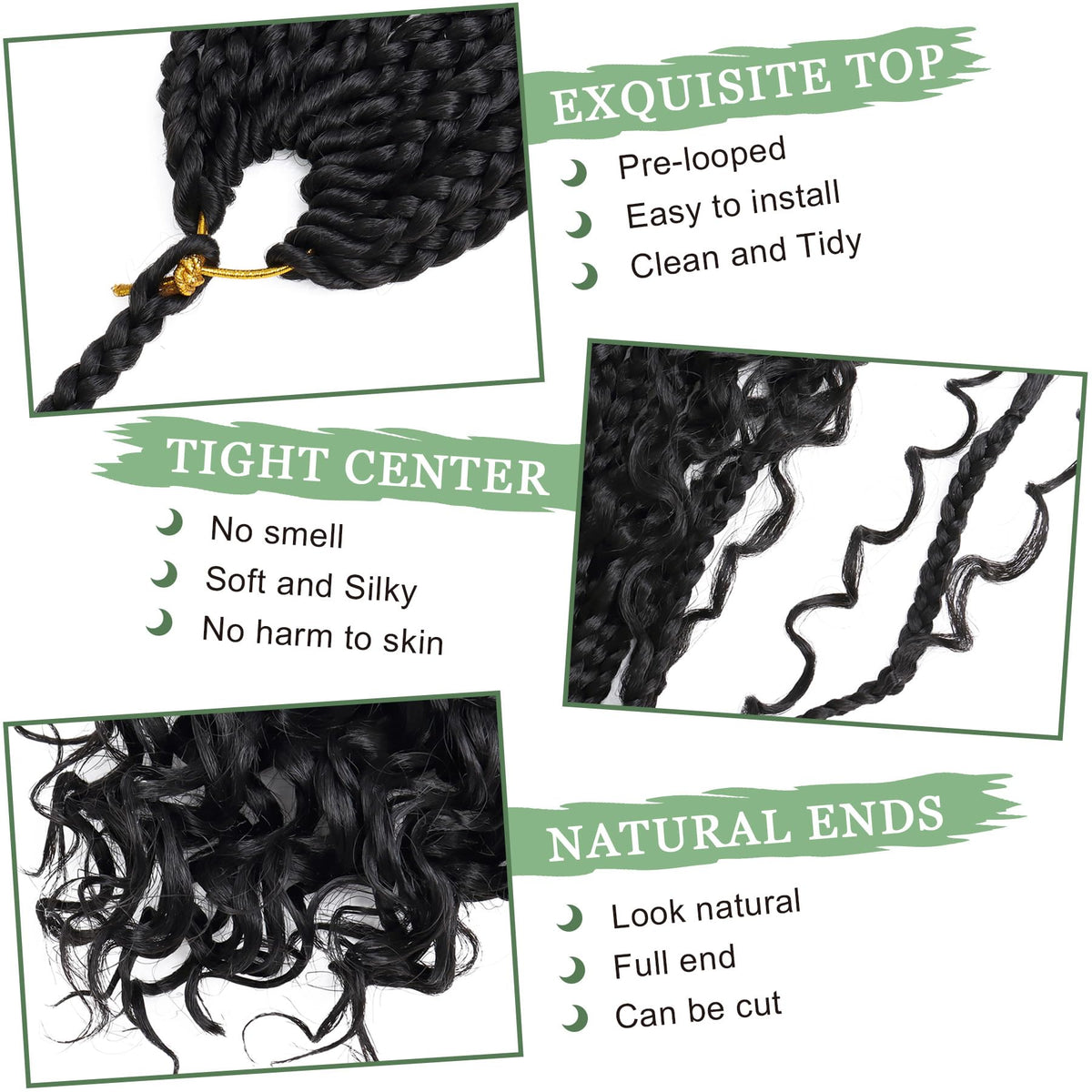 EERYA strand close-up showing smooth shiny fiber for comfortable wear