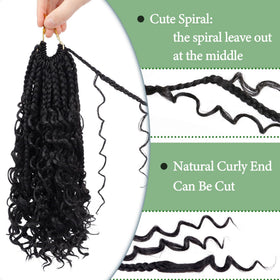 EERYA installed on model displaying a short boho style with soft curls