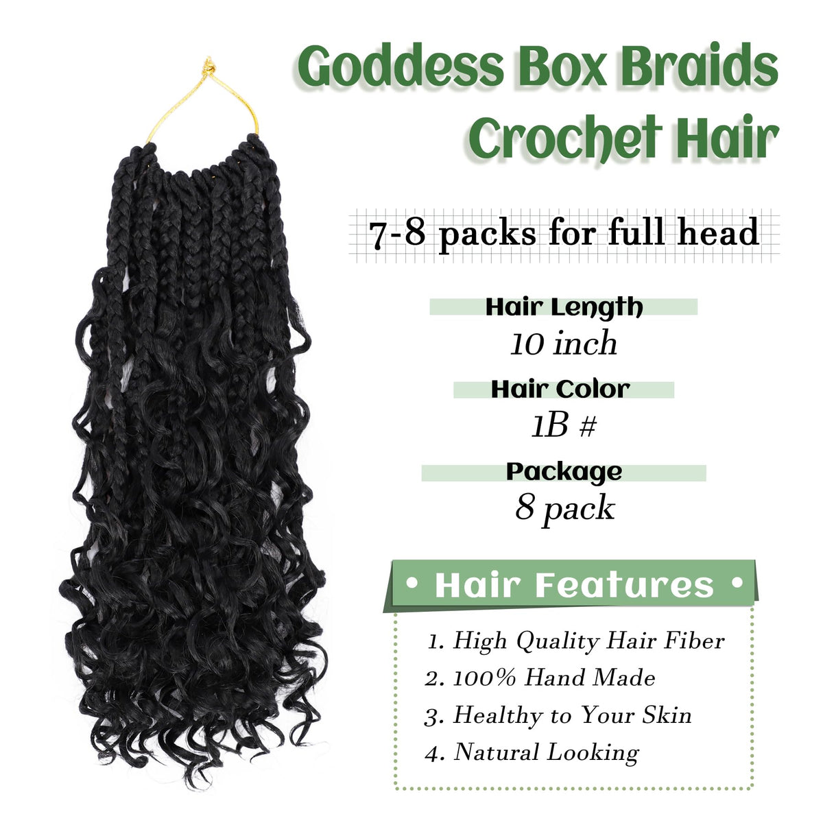 EERYA spiral middle with curly ends showing natural movement and texture
