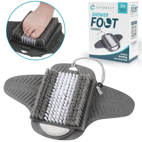 Efforest next to a foot to show scale and effective coverage