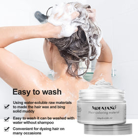EFLY product rinsing out under shampoo demonstrating simple wash-out removal