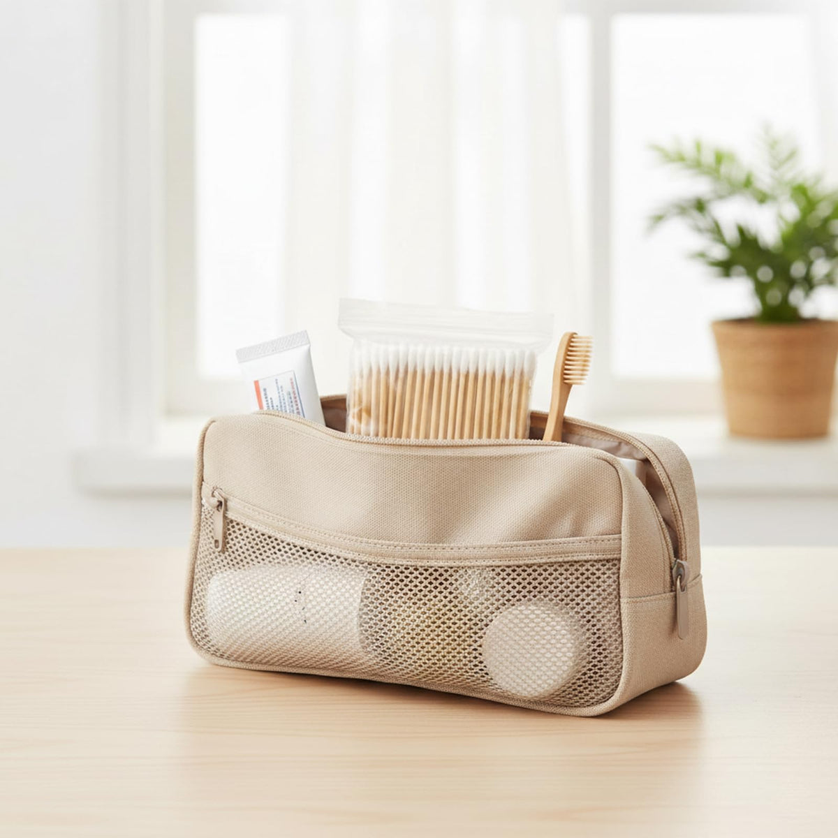 Egaageoi bamboo stick close detail highlighting sturdy biodegradable handle
