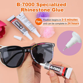 EGKamh three B7000 glue tubes with precision tips for accurate application