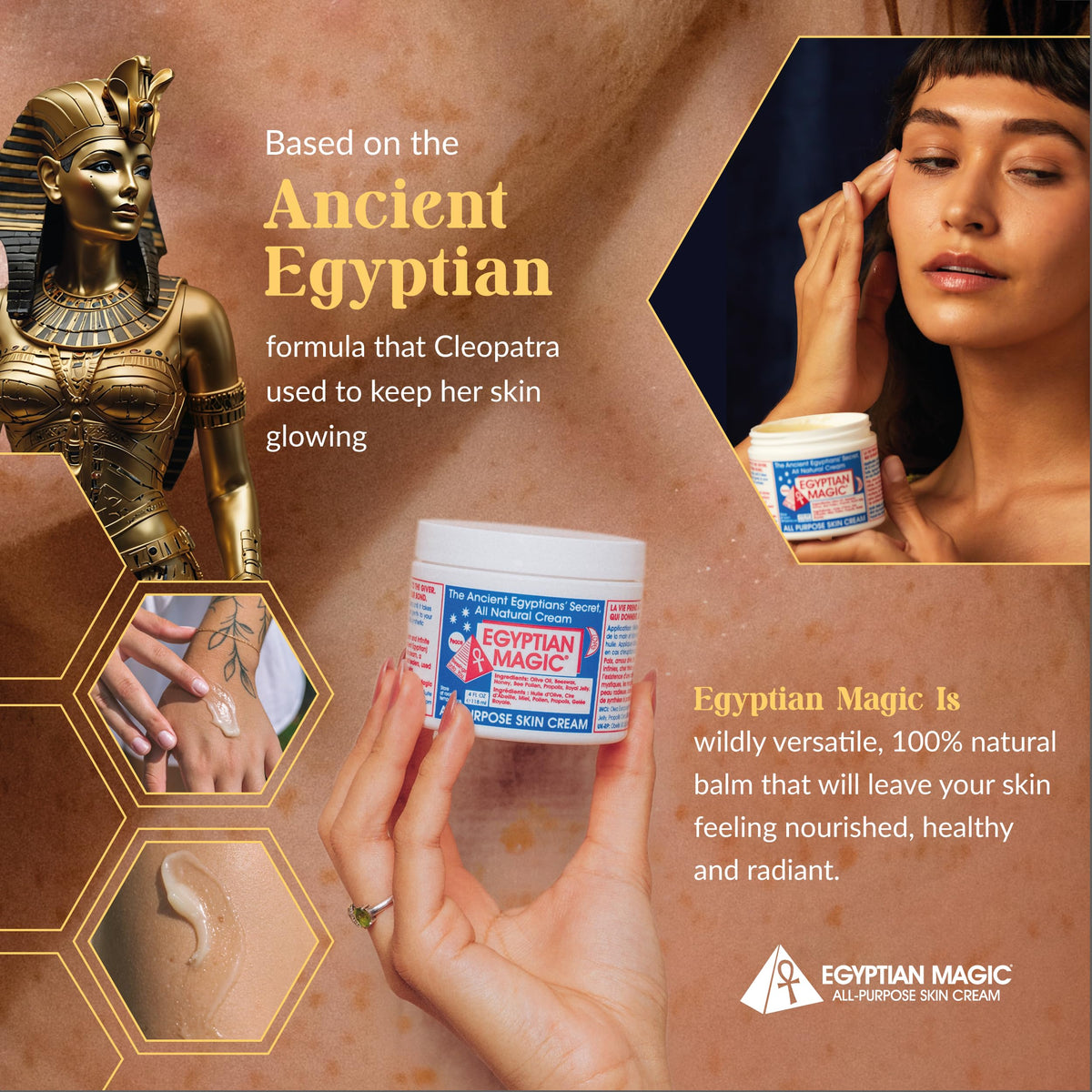 Egyptian Magic balm texture close-up highlighting rich emollient and spreadability