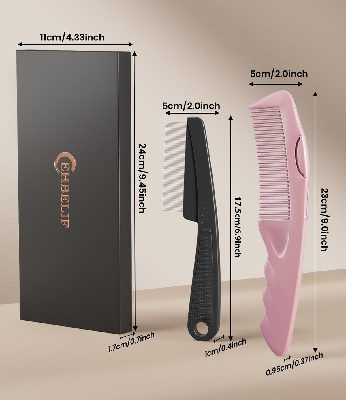 EHBELIF comb used on wet hair demonstrating pre-shampoo scalp detangling and detox