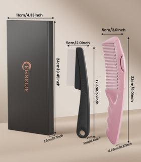 EHBELIF comb used on wet hair demonstrating pre-shampoo scalp detangling and detox