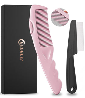 EHBELIF front packaging showing the two-piece dandruff comb set for tidy storage