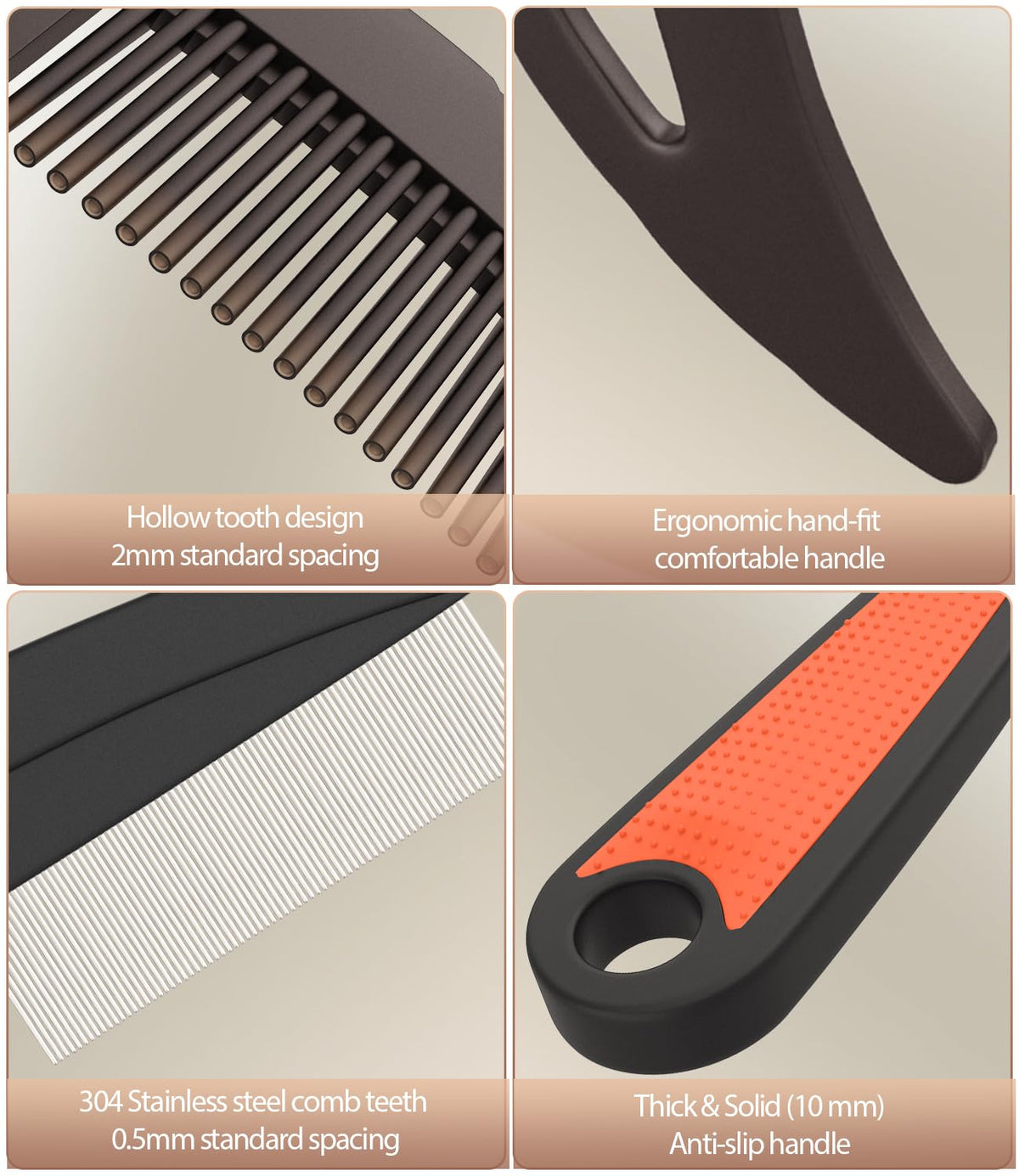 EHBELIF rubberized curved handle for secure grip and comfortable massage control