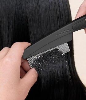EHBELIF scalp comb back button release detail for easy debris ejection and cleaning