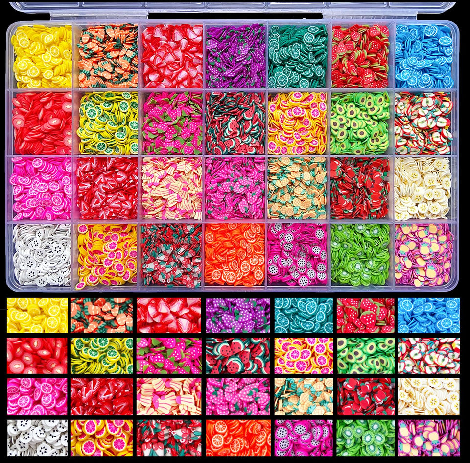 EHOPE clear box front view showing 28 organized fruit styles and convenience
