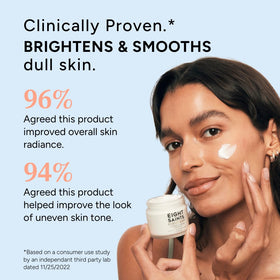 Eight Saints dispensing cream from jar to show easy application and quick absorption benefit