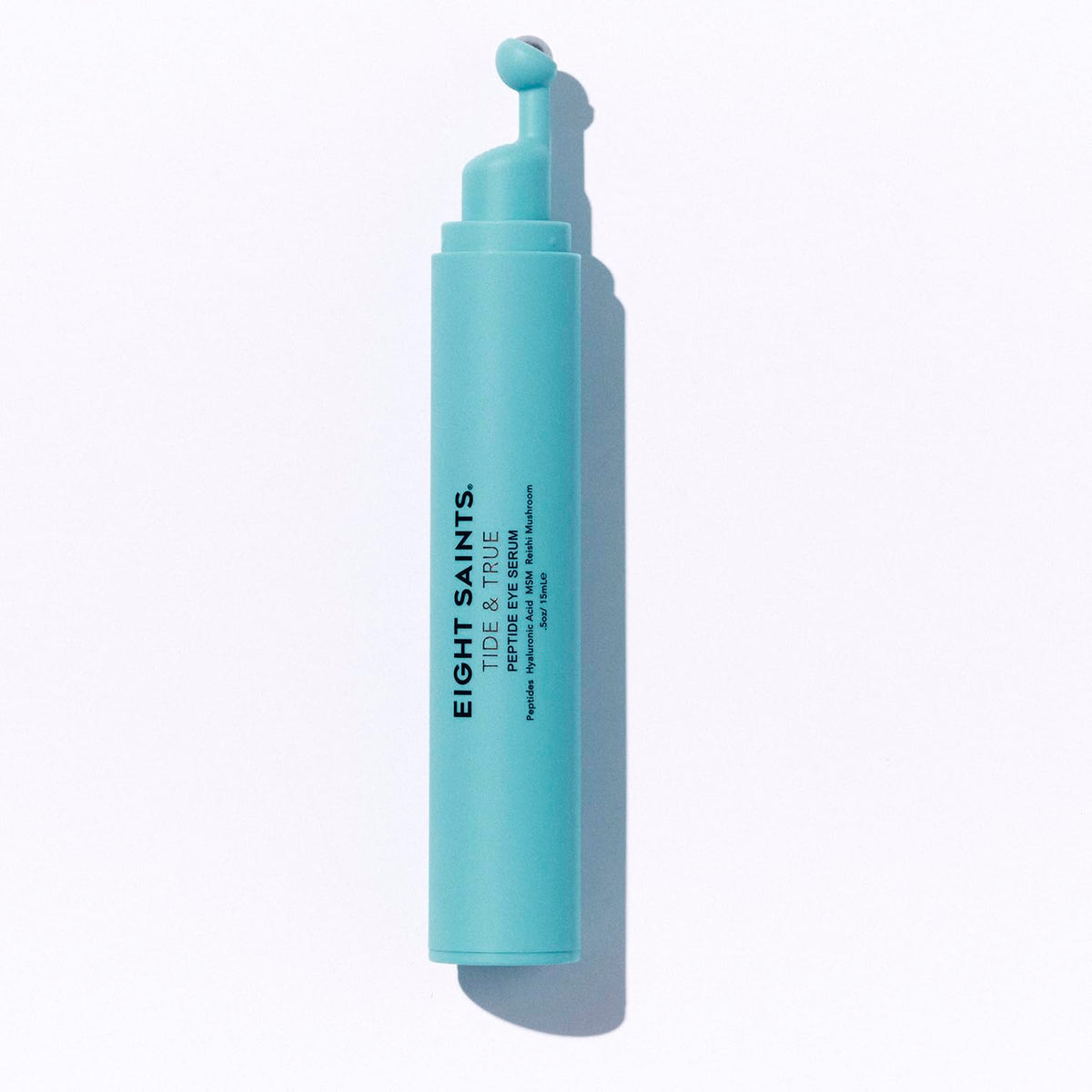 Eight Saints front packaging showing bottle and label promoting targeted under-eye care