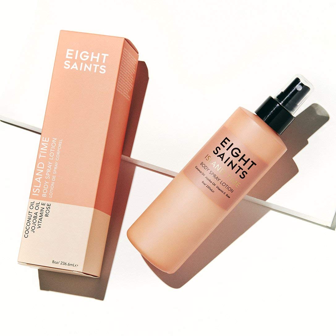 Eight Saints label close-up highlighting ingredients and clarity benefit