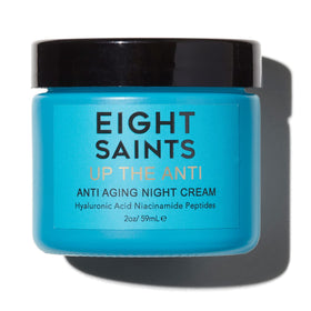 Eight Saints jar front view showing clean packaging and overnight hydration benefit
