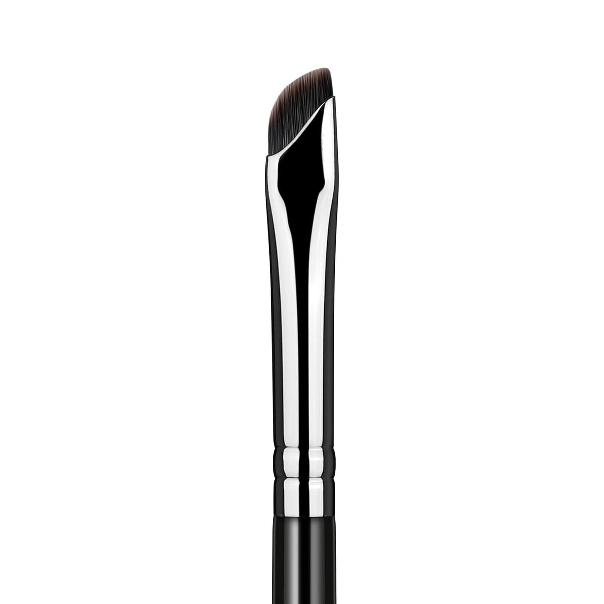 EIGSHOW angled eyeliner brush front view showing sleek design and control