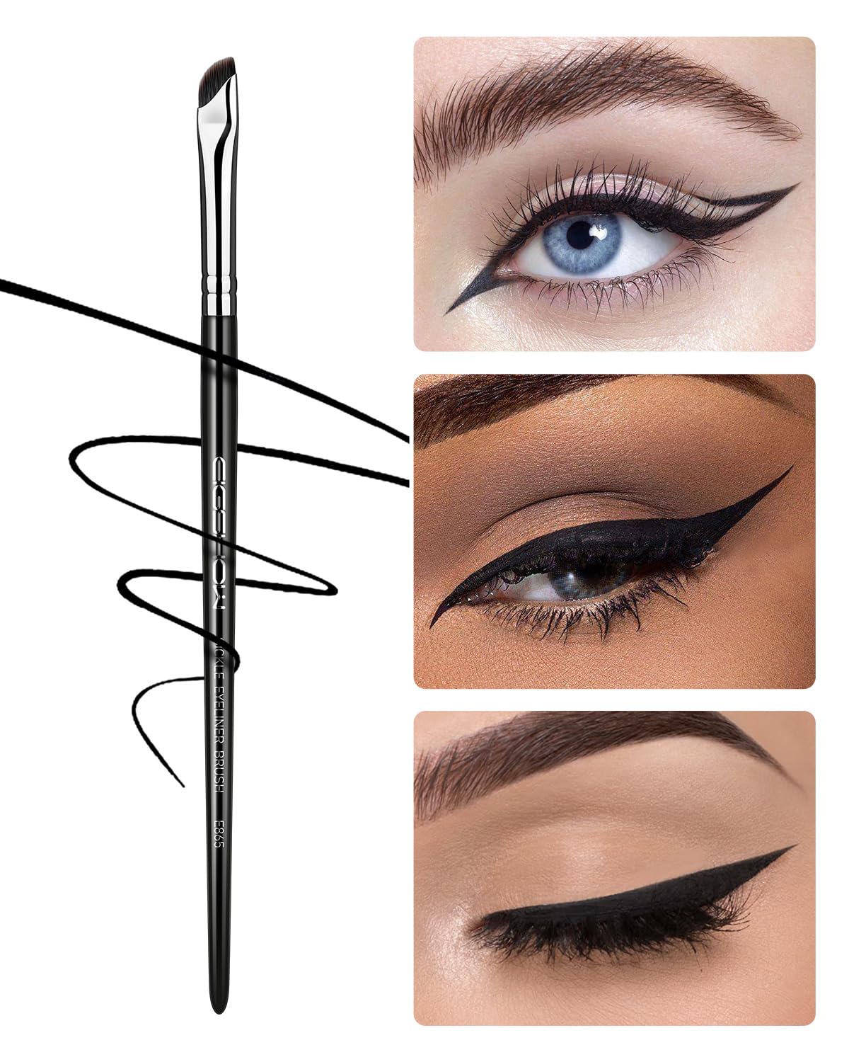 EIGSHOW close-up of ultra-thin curved bristles for precise liner strokes