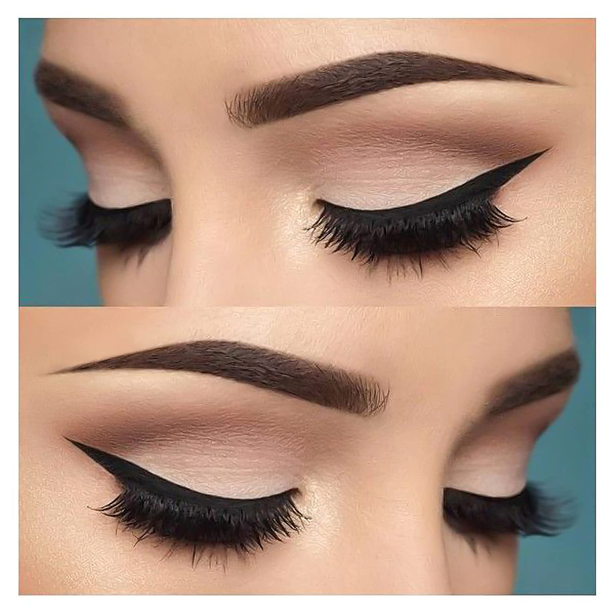 EIGSHOW brush applying gel liner demonstrating smooth, crisp lines
