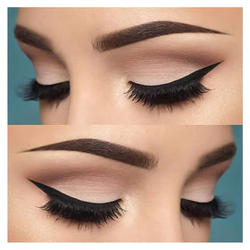 EIGSHOW brush applying gel liner demonstrating smooth, crisp lines