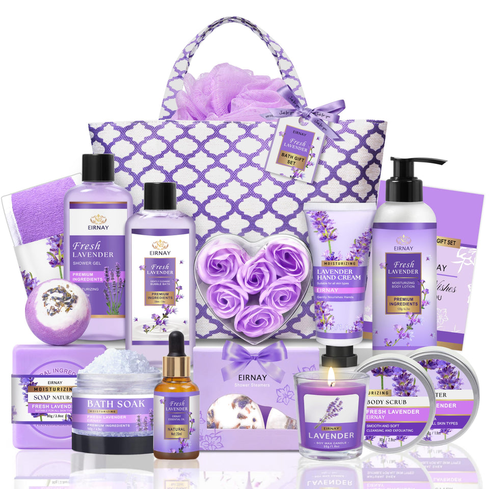 EIRNAY front packaging showing full spa kit and gift-ready presentation benefit