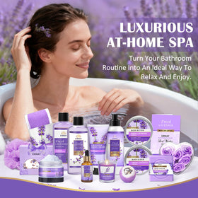 EIRNAY flat lay of all 17 items showing variety and complete spa routine benefit