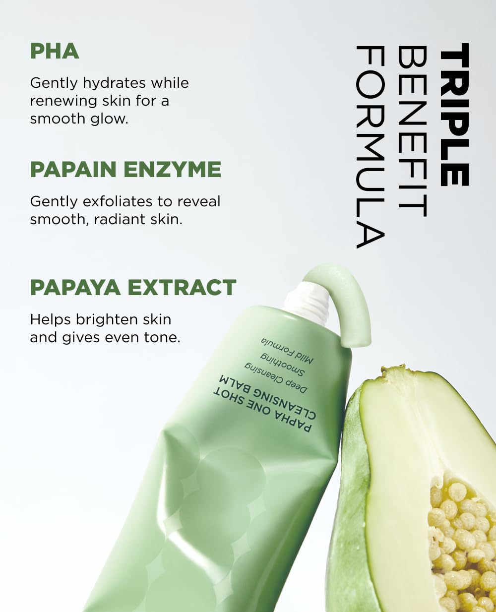 EITHER& PAPHA emulsified milk texture in water showing easy rinse and non-greasy finish
