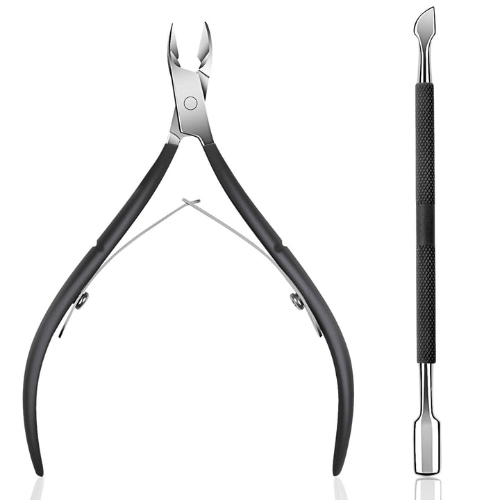 Ejiubas front view of black cuticle trimmer showing professional finish and safe handling