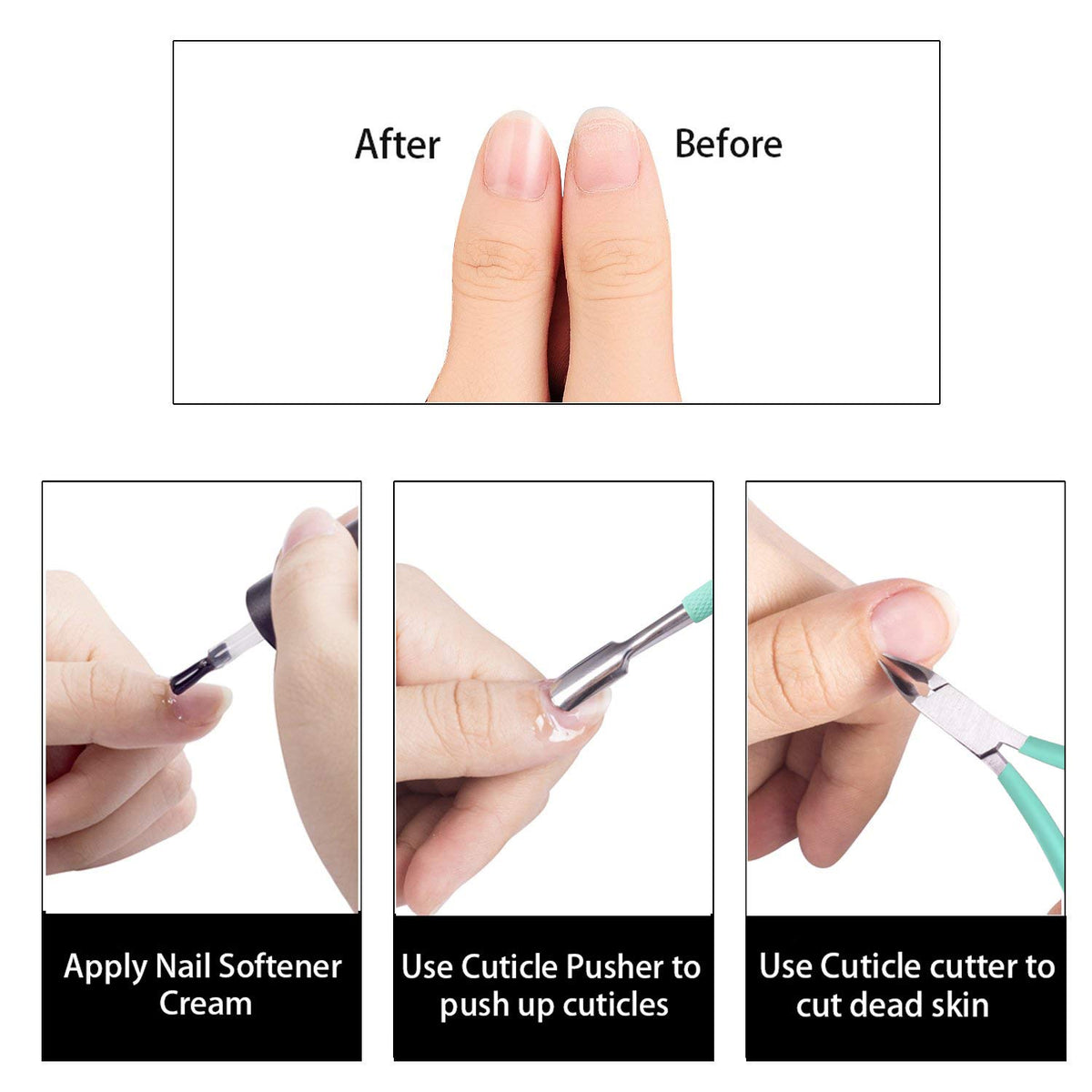 Ejiubas trimmer in use during manicure demonstrating professional control and neat results