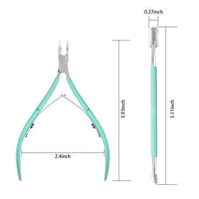 Ejiubas tool next to ruler showing compact size for travel and salon portability