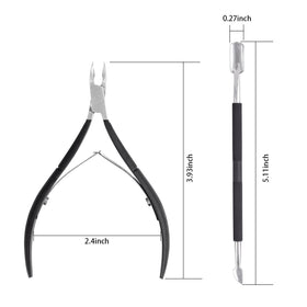 Ejiubas tool in use during manicure demonstrating accurate trimming and clean results