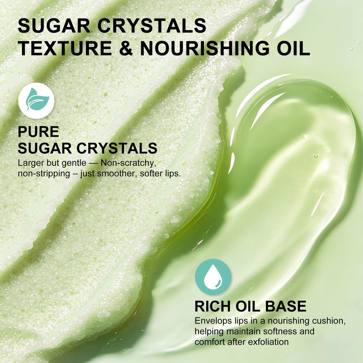 EJW scrub on fingers demonstrating texture and easy application benefit