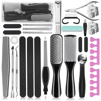 EKOCSIO pedicure kit front box showing all tools neatly arranged and portable