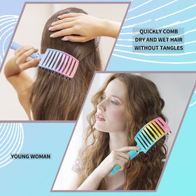 EKONAER detail of nylon massage pins detangling knots gently and reducing pulling