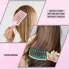 EKONAER detailed shot of nylon pins demonstrating gentle detangling without pulling