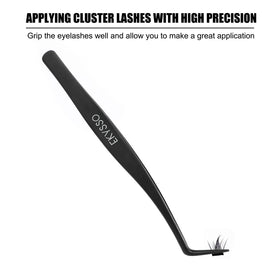 EKYSSO ergonomic grip handle detail showing textured comfort for steady lash application