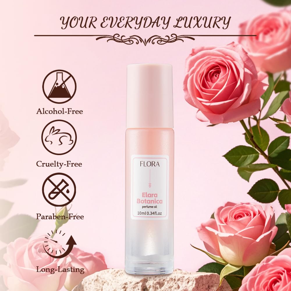 Elara Botanica roll‑on in hand lifestyle shot conveying easy application and confidence boost