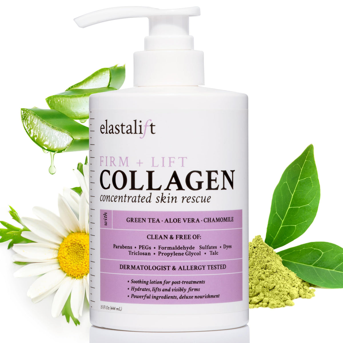 Elastalift front packaging showing 15 oz jar and brand clarity and value