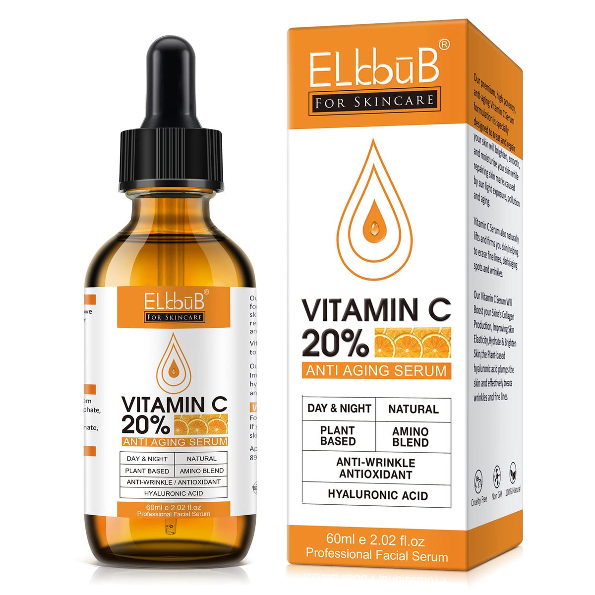 ELBBUB front packaging 60ml showing bottle and branding for clear presentation