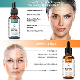 ELBBUB serum dropper releasing a clear drop, demonstrating precise, no-waste dispensing