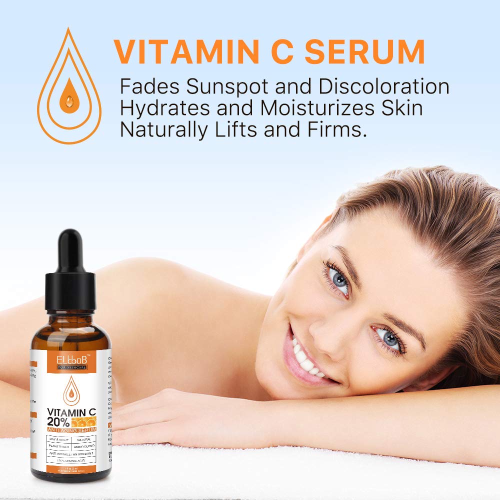 ELBBUB vitamin C gel texture on fingertip, highlighting lightweight hydration benefit