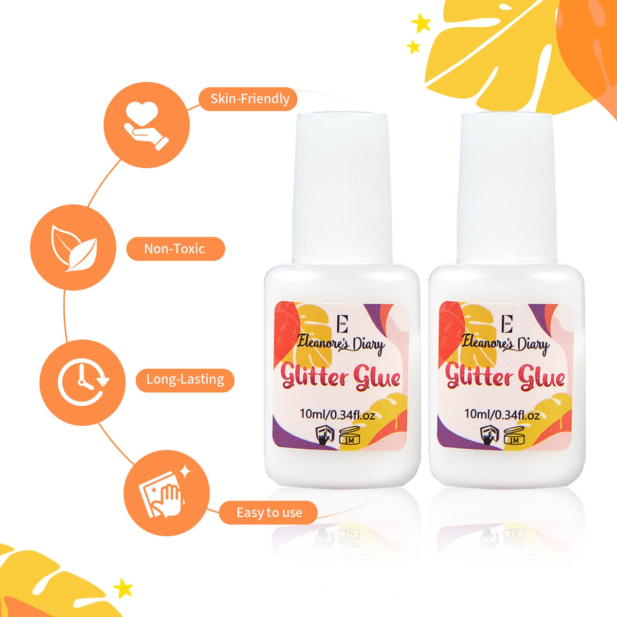 Eleanore's Diary applicator tip close-up for precise glitter placement benefit