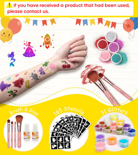 Eleanore's Diary open glitter jars displaying 31 color shades benefit: wide color choice