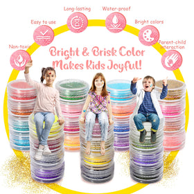 Eleanore's Diary kit held in a hand to show scale benefit: compact, portable set